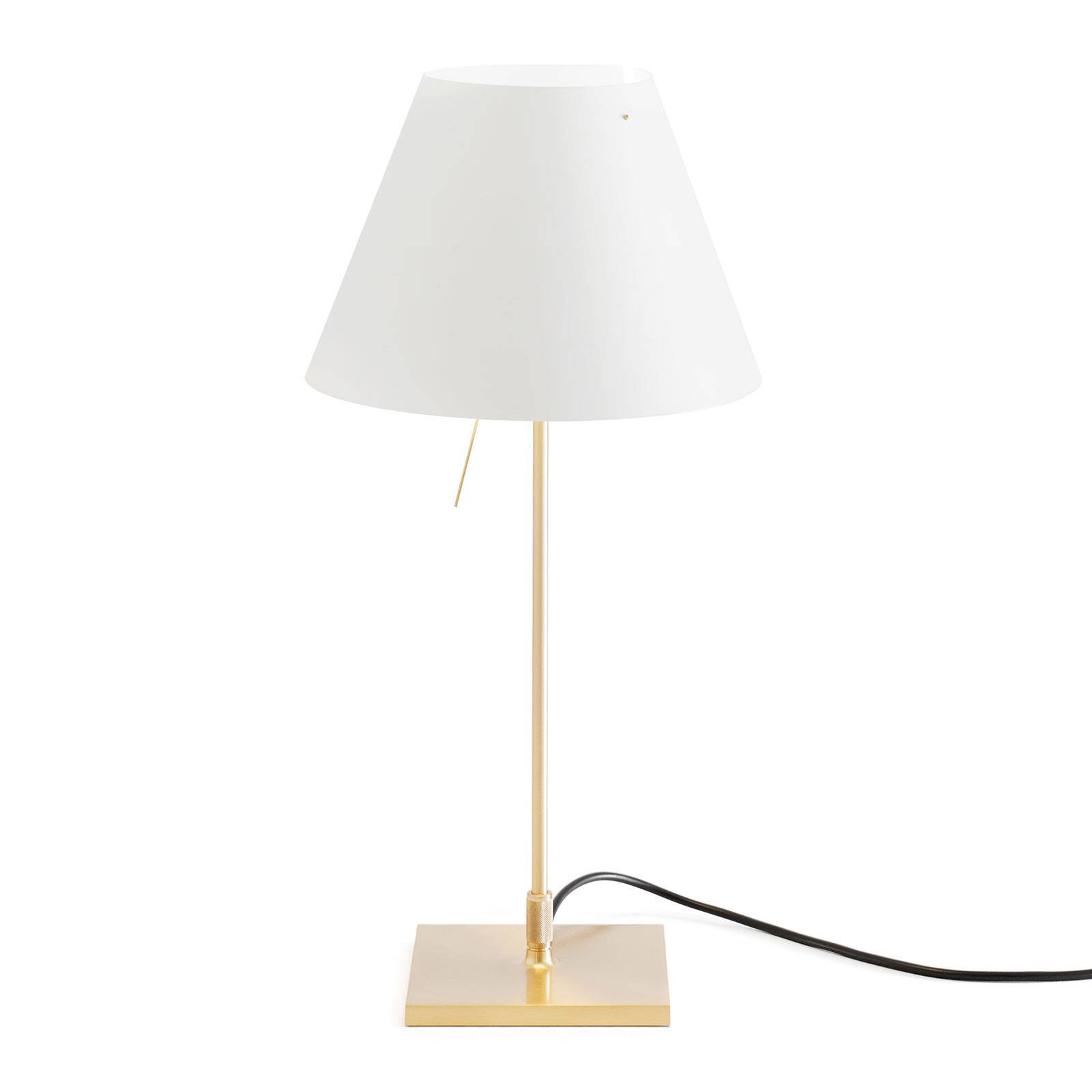 Luceplan Costanzina bordlampe messing hvit