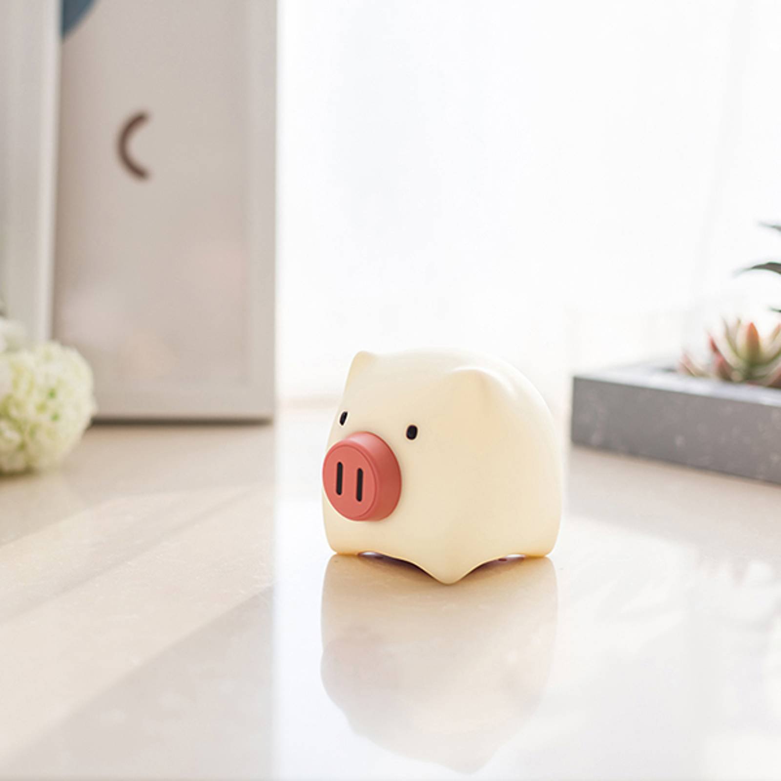 LED-nattlampe Piggy Pig med batteri