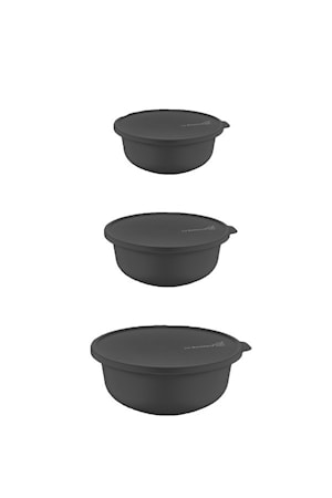 Boller med lokk 3-pakning Svart