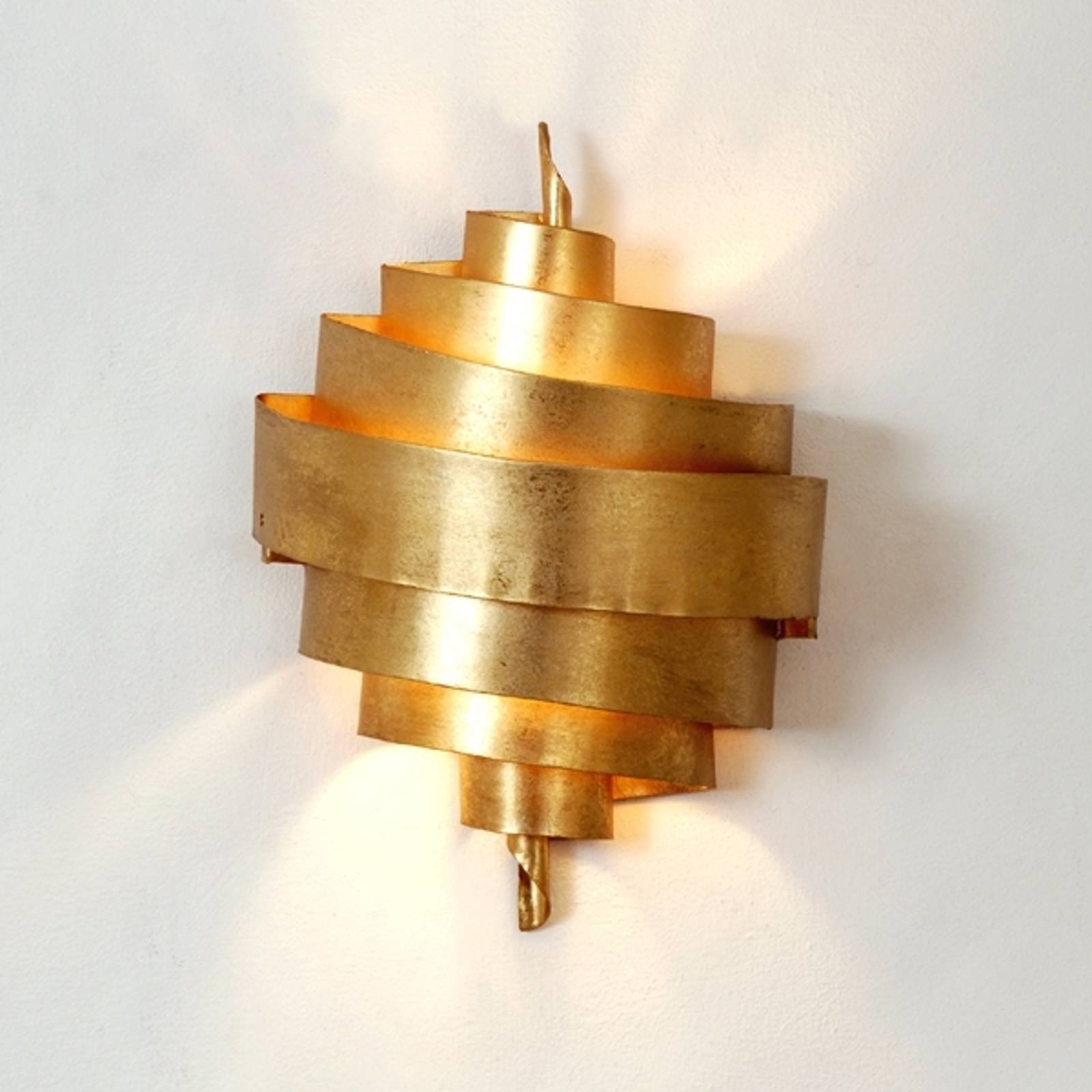 Effektfull vegglampe BANDEROLE i gull