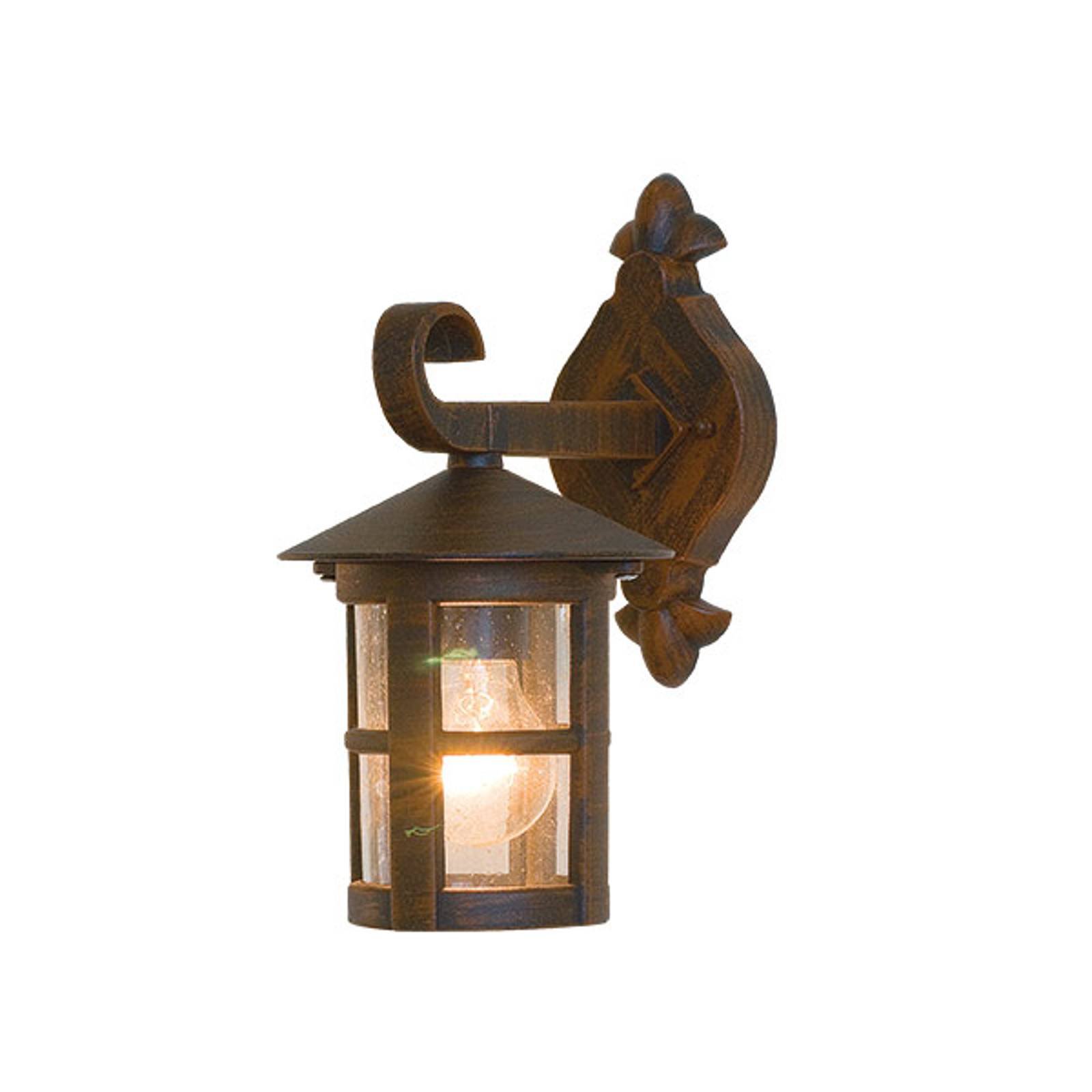 Utendørs vegglampe Skiathos IP54 brun Ø 15,5 cm