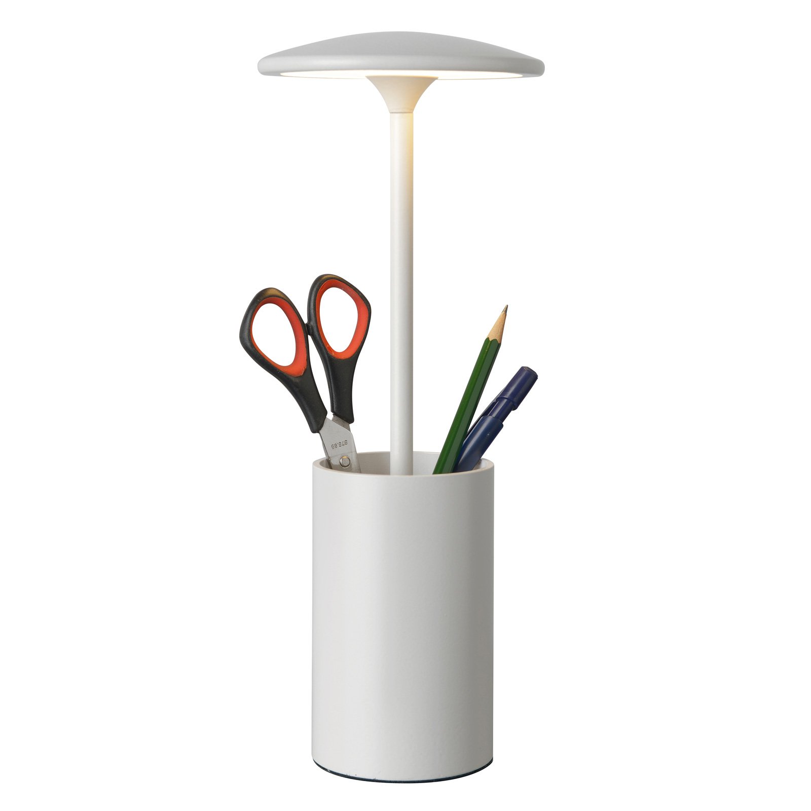 LED-bordlampe Pott med beholder, hvit