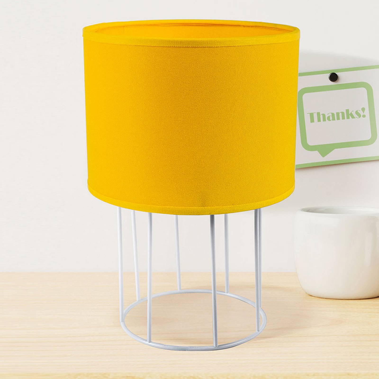 Bordlampe Carla S, gul