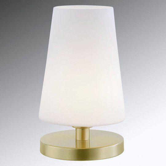 Dimbar LED-bordlampe Sonja med glass-skjerm