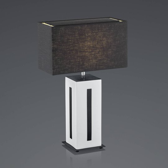BANKAMP Karlo bordlampe hvit/svart, høyde 56 cm