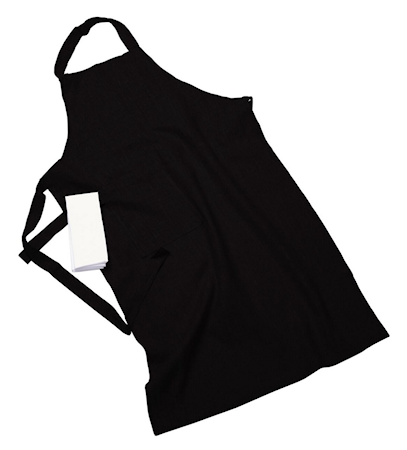 Erik classic langt forkle – Med håndduk, black