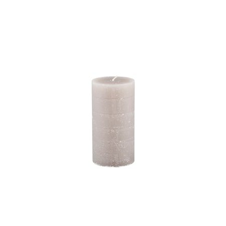 Rustic Lys H: 13,5 cm Lysegrå