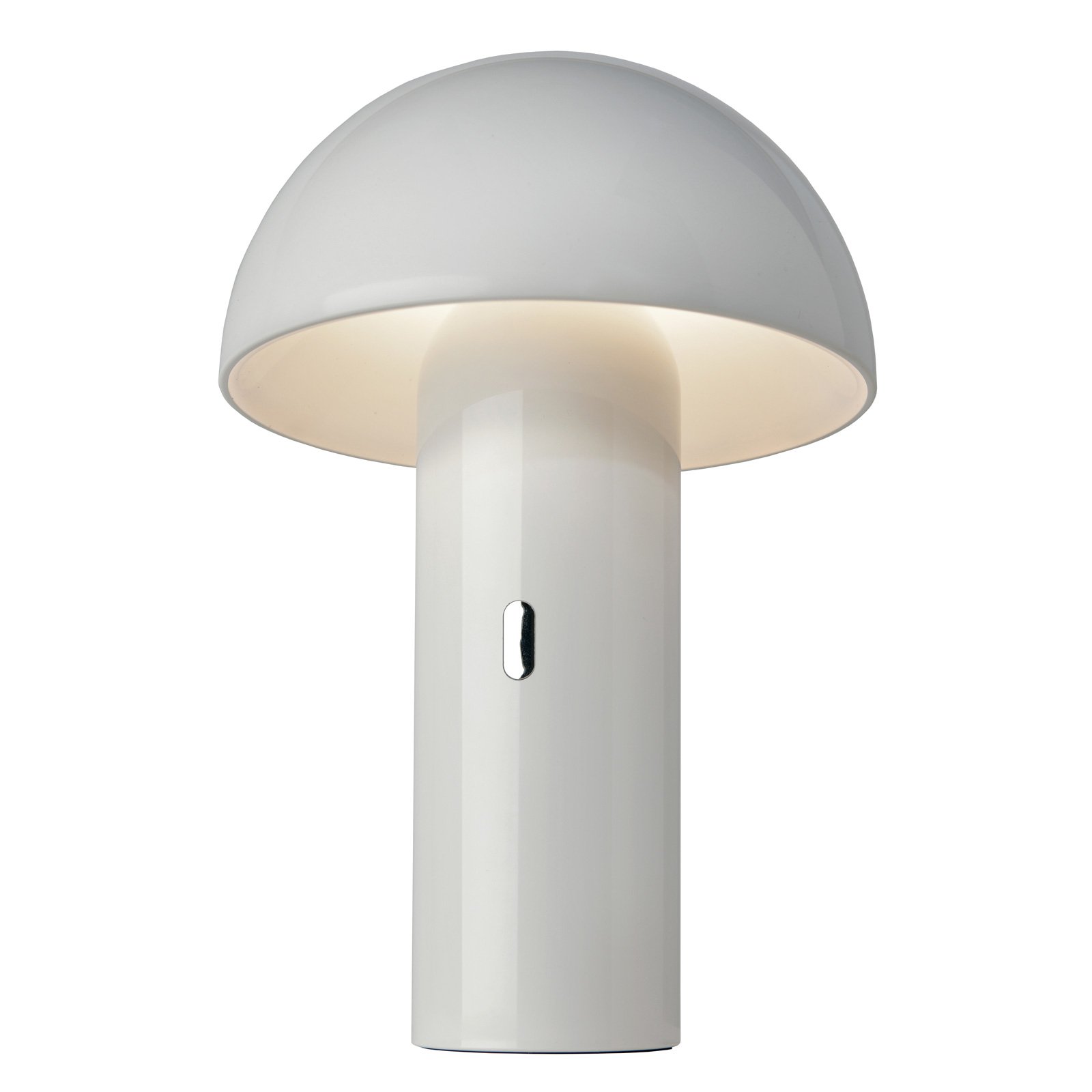 LED-bordlampe Svamp med batteri, dreibar, hvit