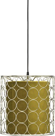 Ring Taklampe 30 cm Krom/Sennep