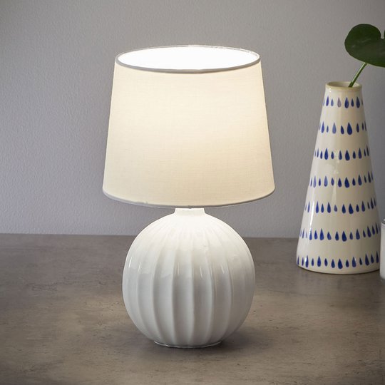 Bordlampe Melanie, hvit