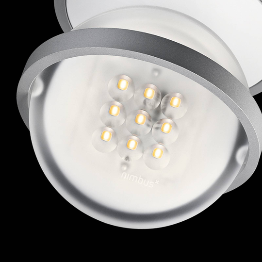 Nimbus Rim R 9 LED-taklampe Ø11cm 927 sølv