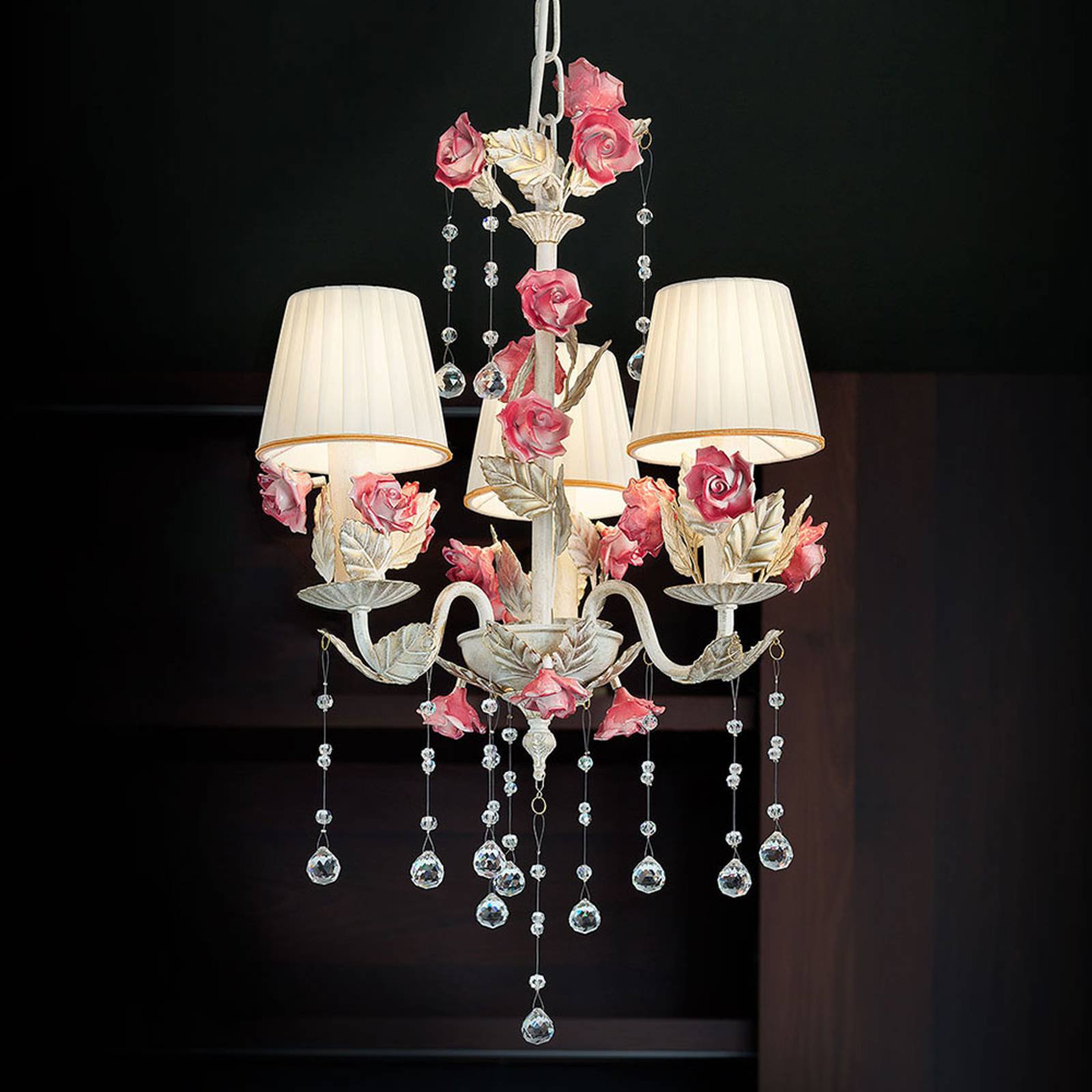 Florentinsk taklampe Fiore med tre lyskilder