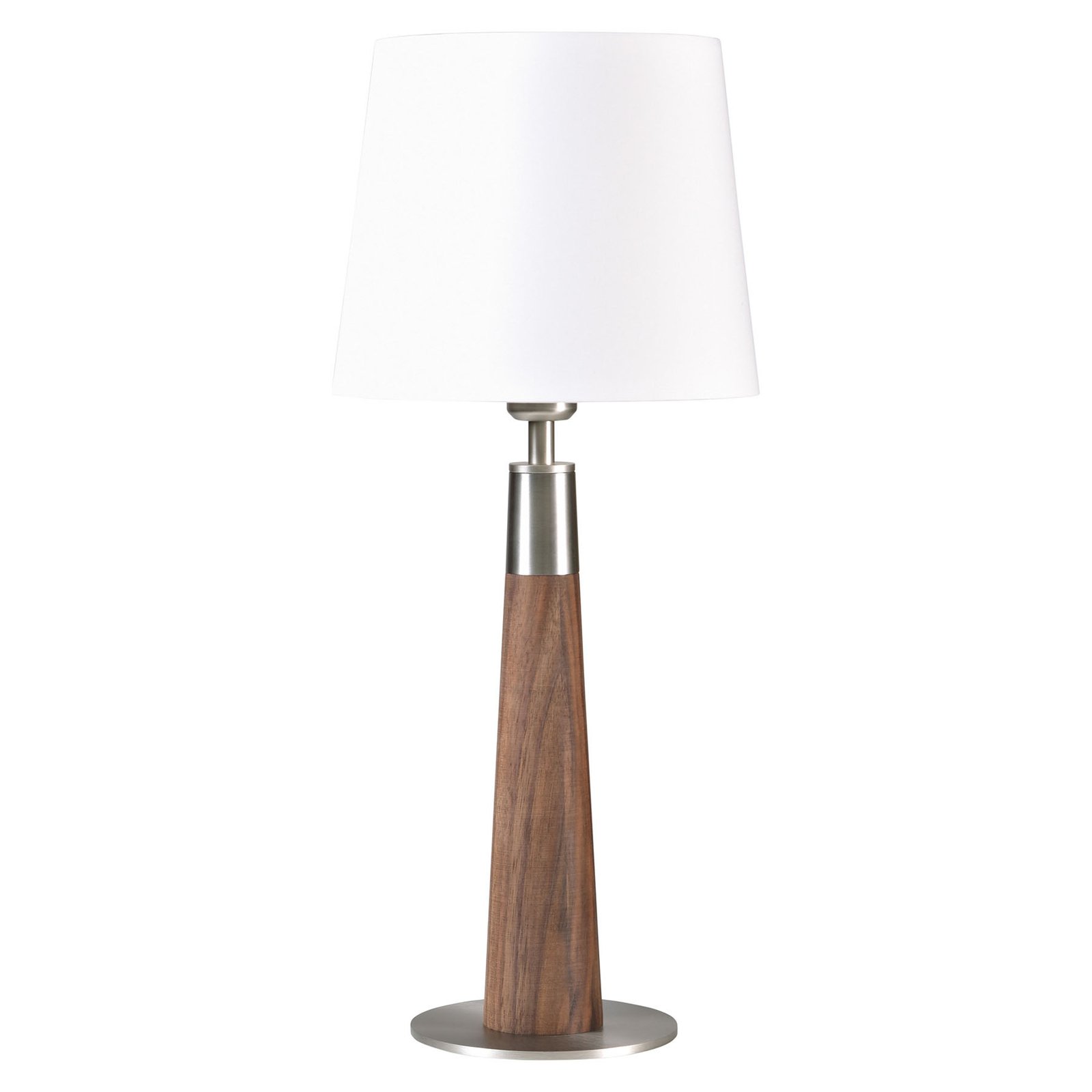 HerzBlut Conico bordlampe, hvit, valnøtt, 58 cm