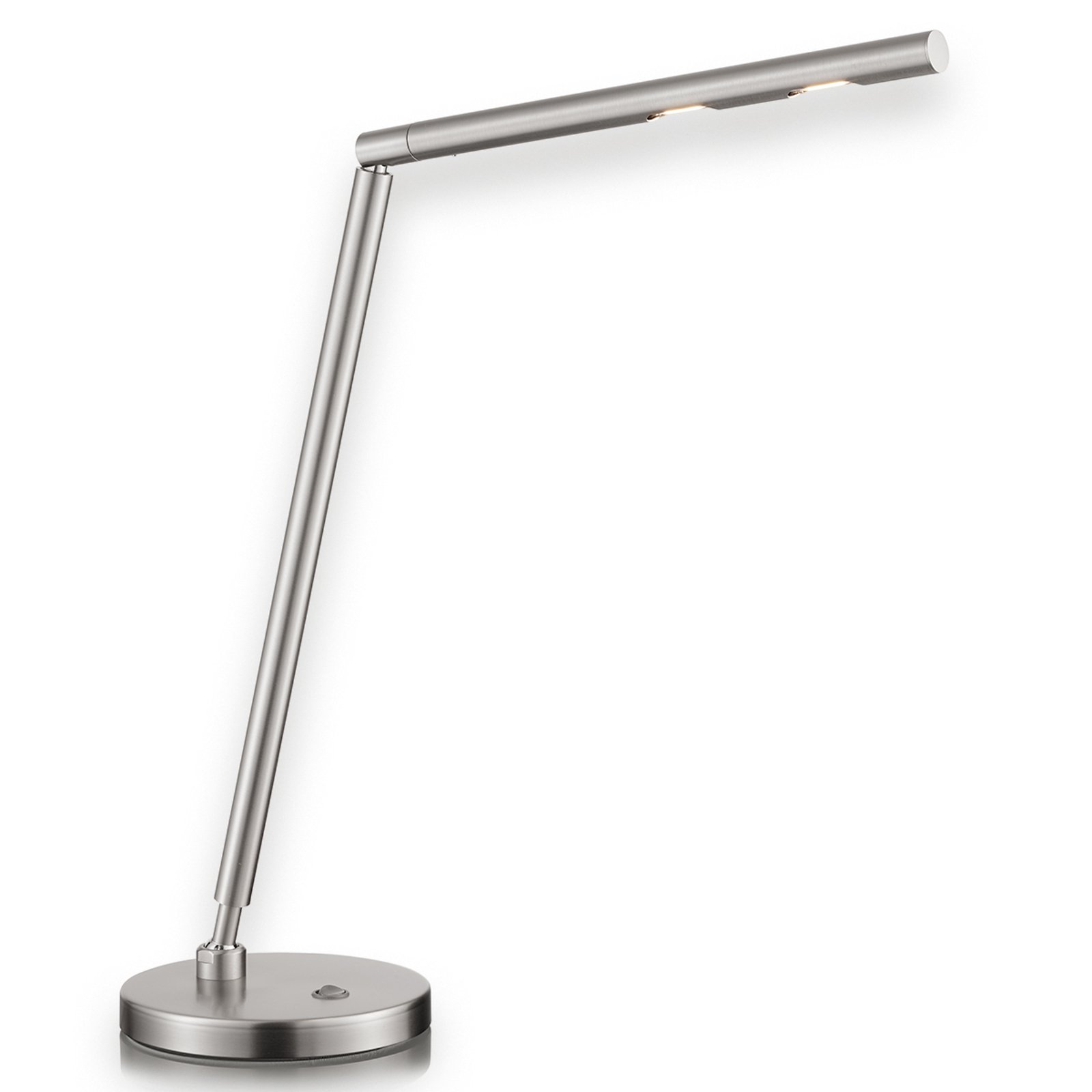 Tidløs LED-skrivebordslampe Glance, nikkel