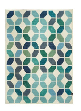 Tropical teppe white/aqua – 170x230