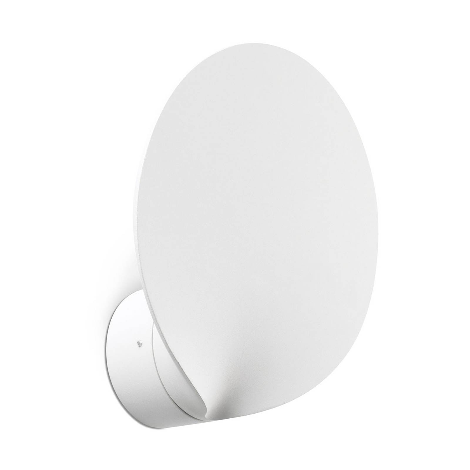 Utendørs LED-vegglampe Lotus, hvit