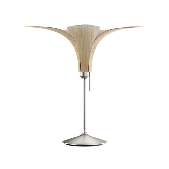 UMAGE Jazz bordlampe lys eik, fot av stål