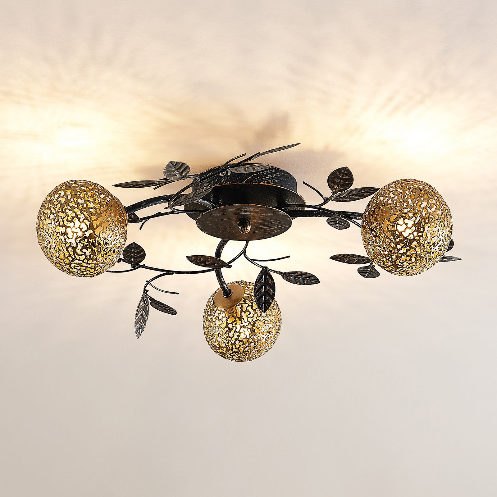 Lucande Evory taklampe, rund, 3 lyskilder