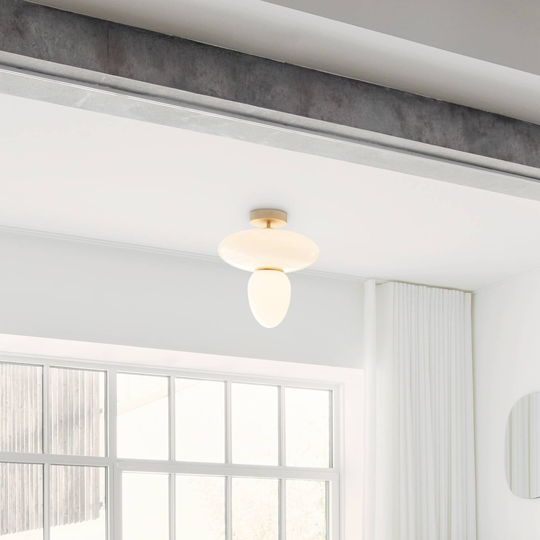 Nuura Rizzatto 42 taklampe, messing/hvit
