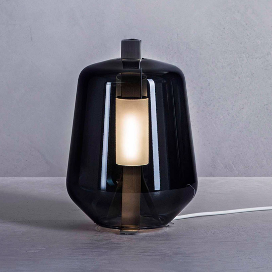 Prandina Luisa T1 bordlampe 2 700 K krom/røyk