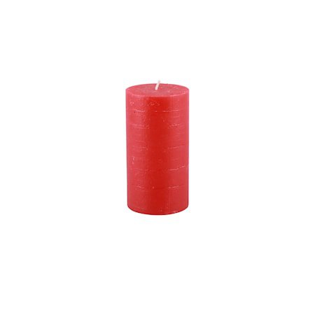 Rustic Lys H: 13,5 cm Rød