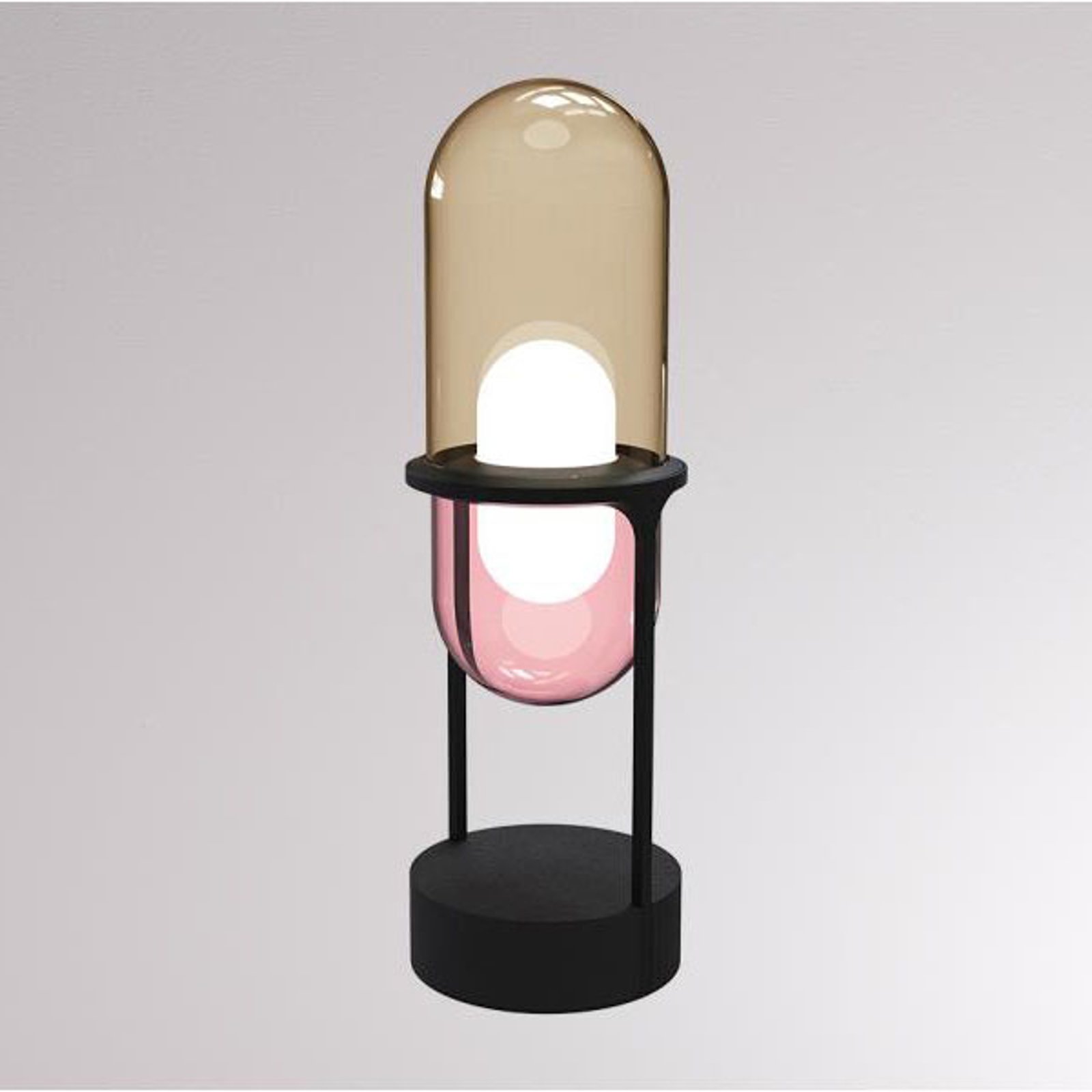 LOUM Pille LED-bordlampe champagne/rosa