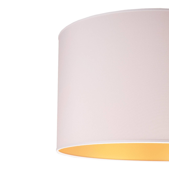 Bordlampe Roller, hvit/gull, høyde 30 cm