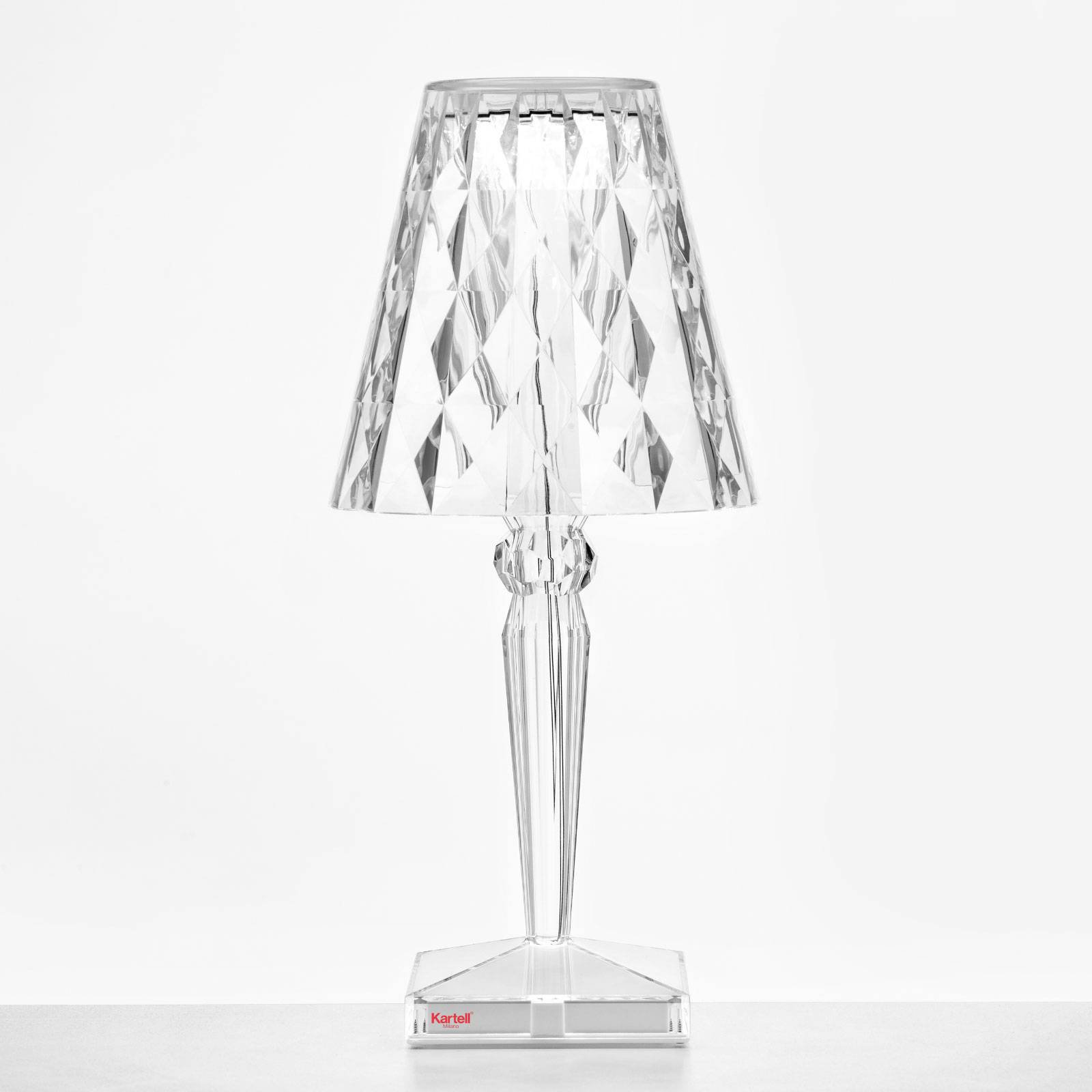 Kartell Big Battery - bordlampe IP54, transparent