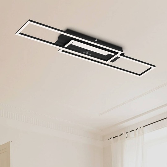 Frame Mid LED-taklampe, 3 000 K, svart