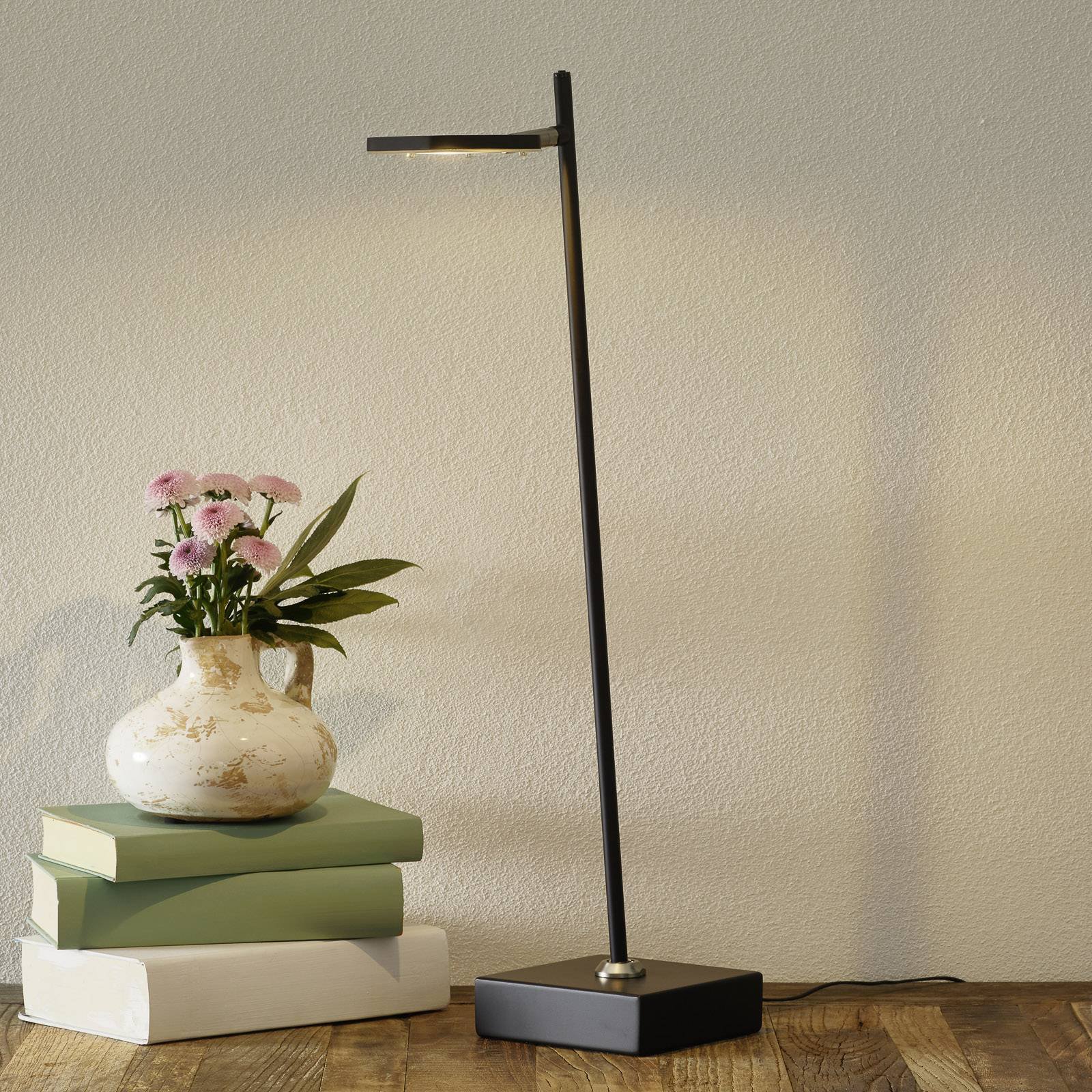 LED-bordlampe Block, dimbar, svart