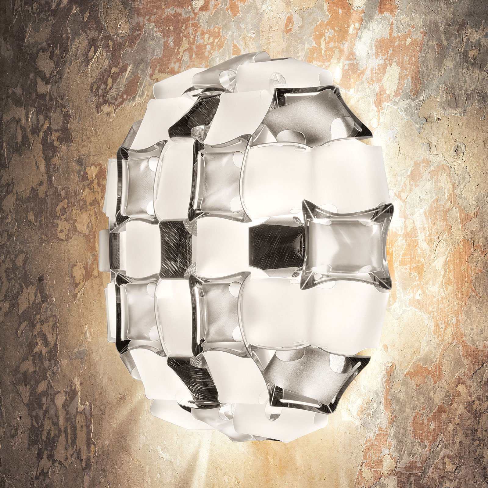 Slamp Mida vegglampe, 32x32 cm, platina/hvit