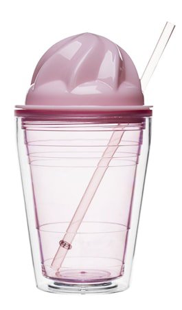 Sweet milkshake med sugerør, rosa