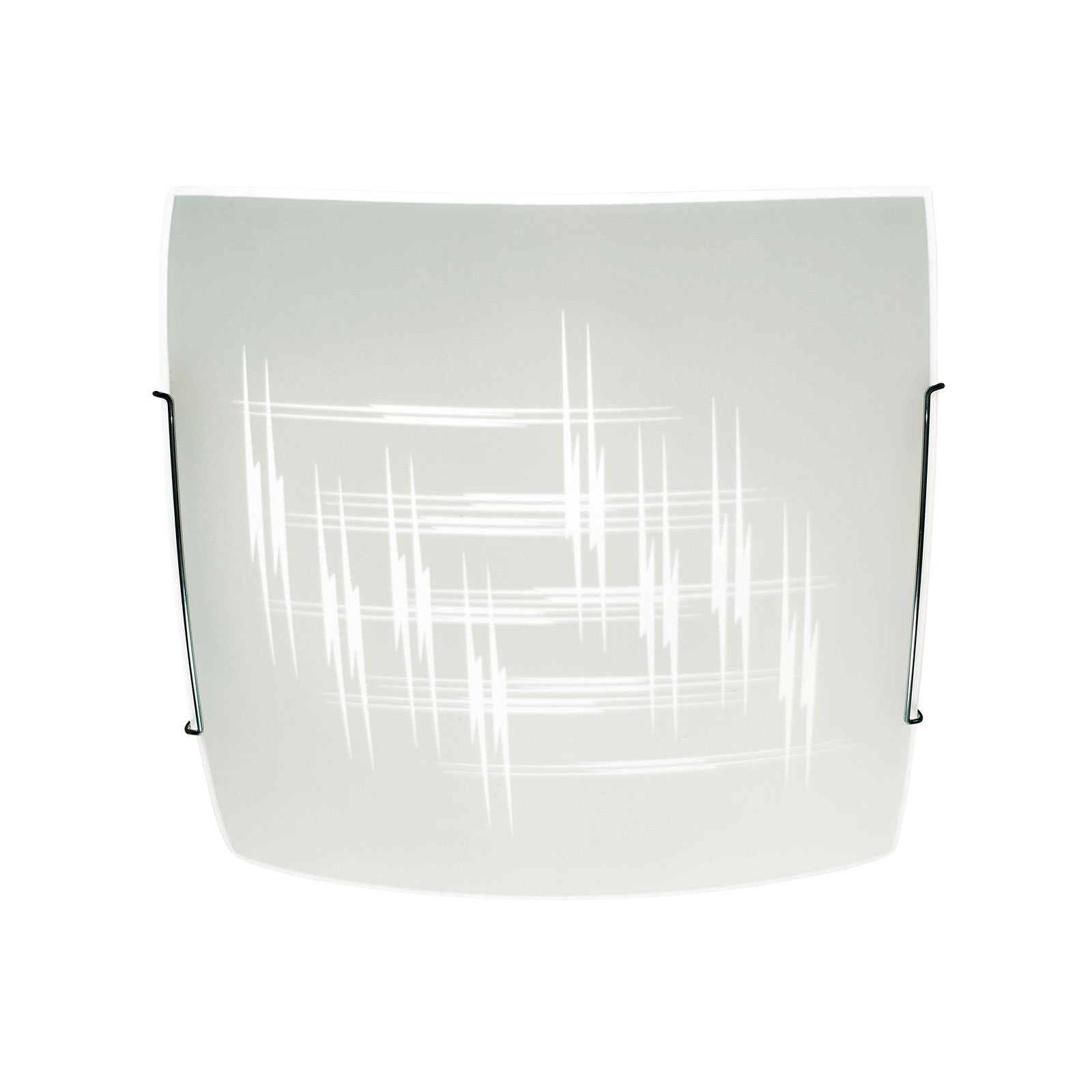 Taklampe Scratch av glass, 30x30cm