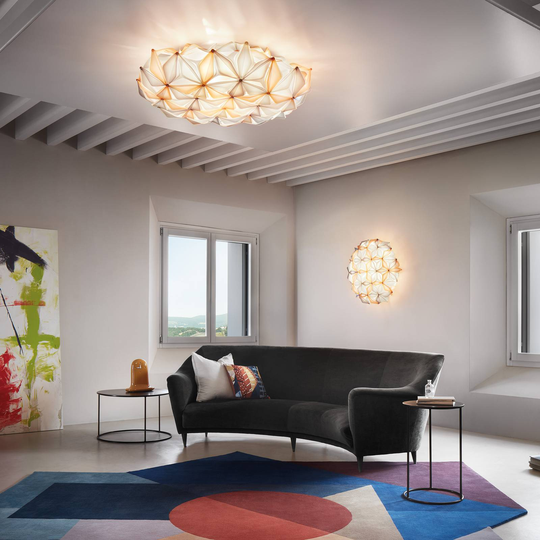 Slamp La Vie L taklampe, bredde 71cm, rav