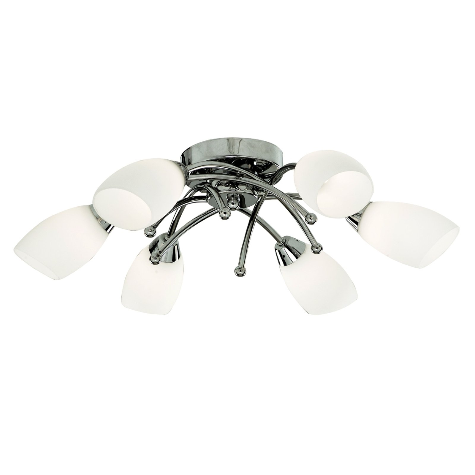 Herlig taklampe OPERA 6 punkt krom