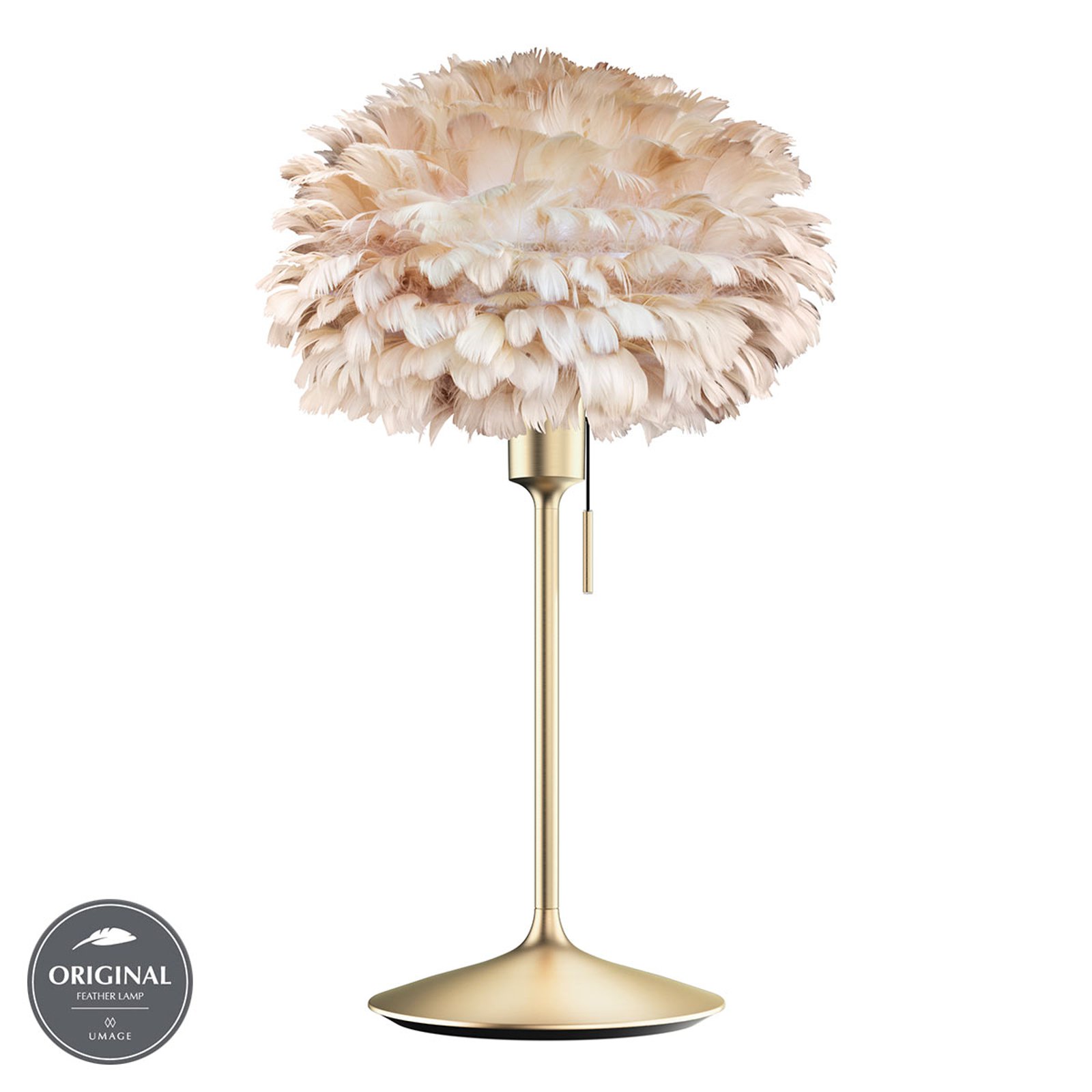 UMAGE Eos mini bordlampe brun Champagne messing