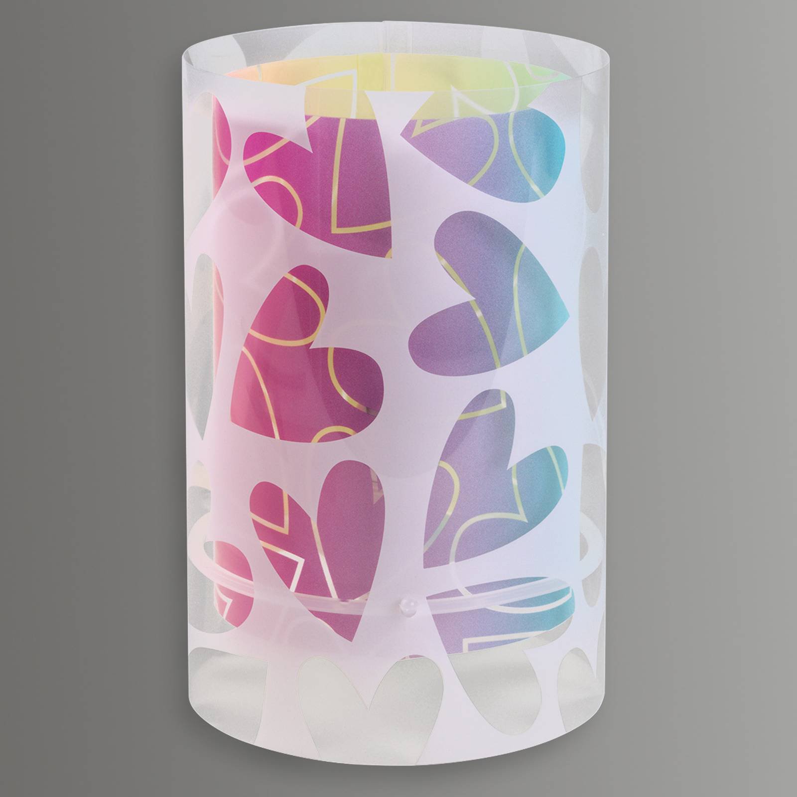 Cuore - bordlampe dekorert med hjerter