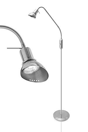 Gulvlampe Ingo Børstet Stål