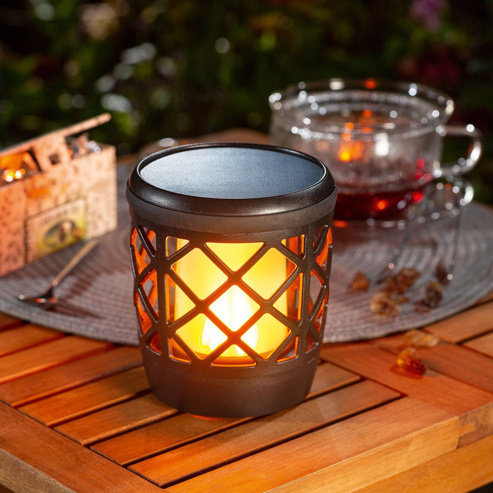 LED-sol-dekorasjonsbelysning Multi Flame Light USB