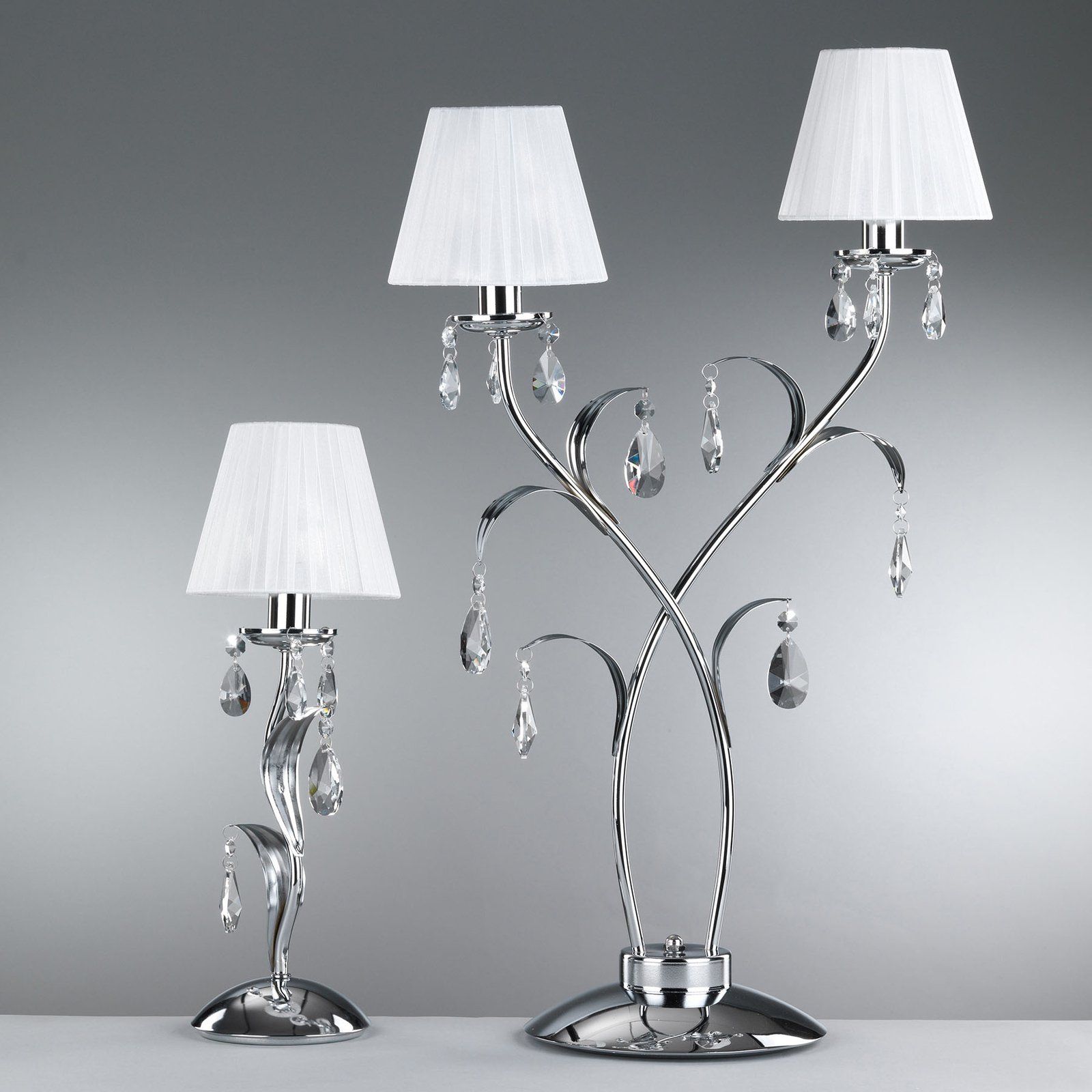 Bordlampe Jacqueline, 1 lyskilde, hvit