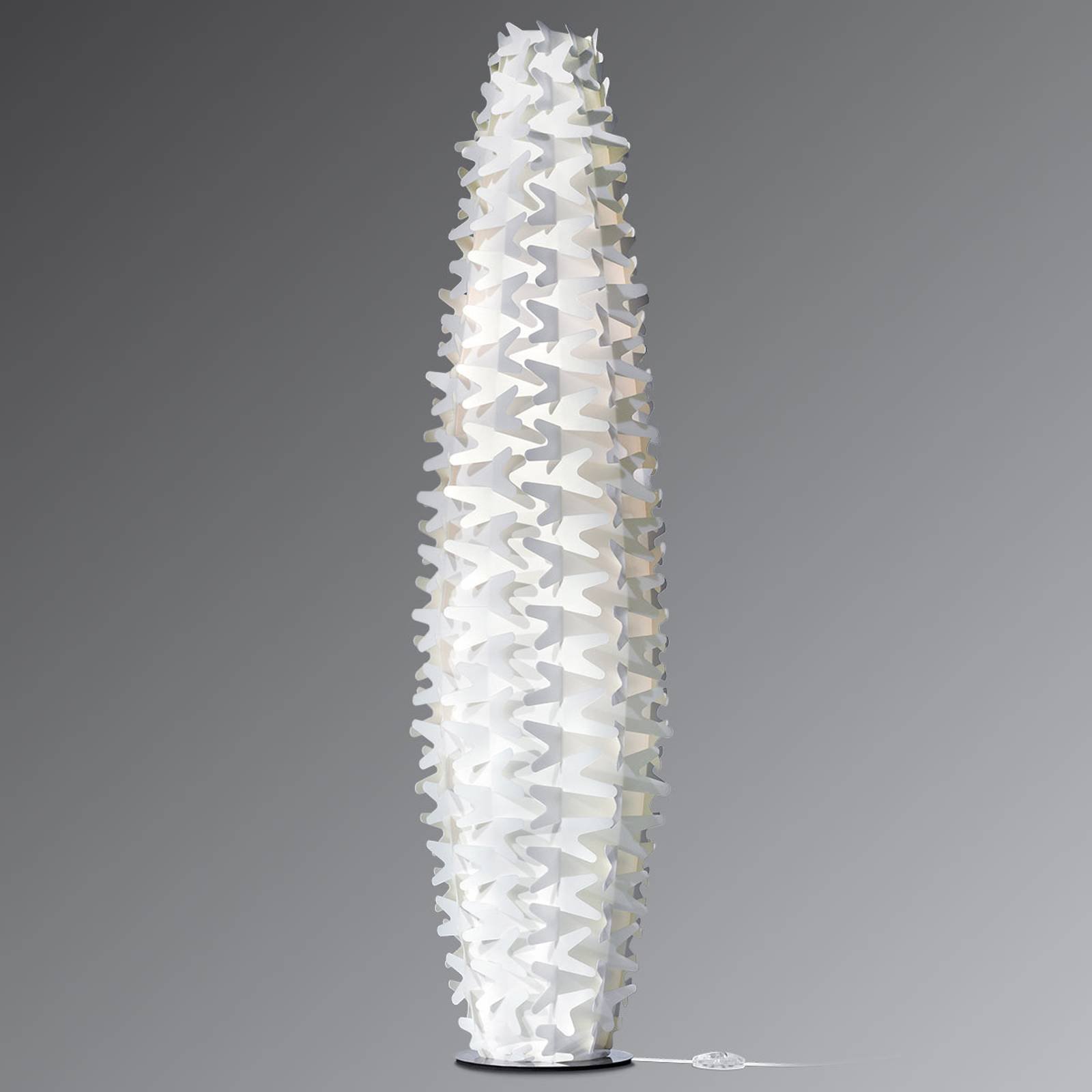 Usedvanlig stålampe CACTUS, høyde 180 cm