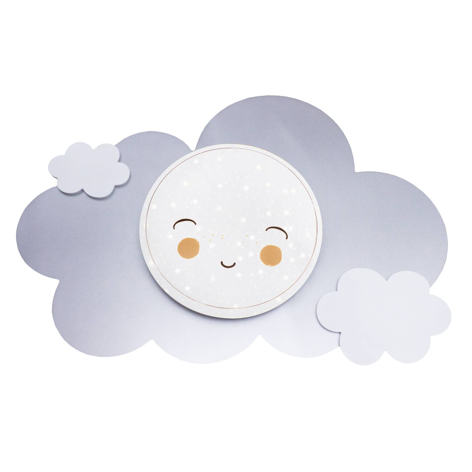 LED-vegglampe bildesky Starlight Smile, sølv