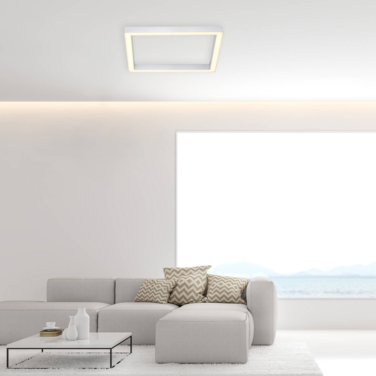 Paul Neuhaus Pure-Lines LED-tak kvadrat alu