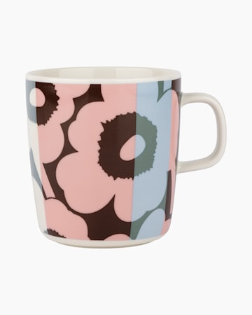 Oiva / Unikko kopp 4 dl hvit/ Light Sky/ Dusty Rose