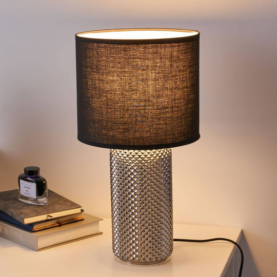 Pauleen Bright Jewel bordlampe med stoffskjerm