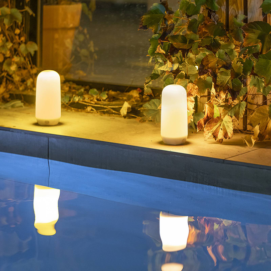 Newgarden Candy LED-bordlampe med flammeeffekt