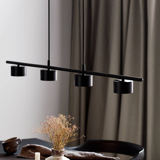 Clyde LED-hengelampe, 4 lyskilder, rettformet
