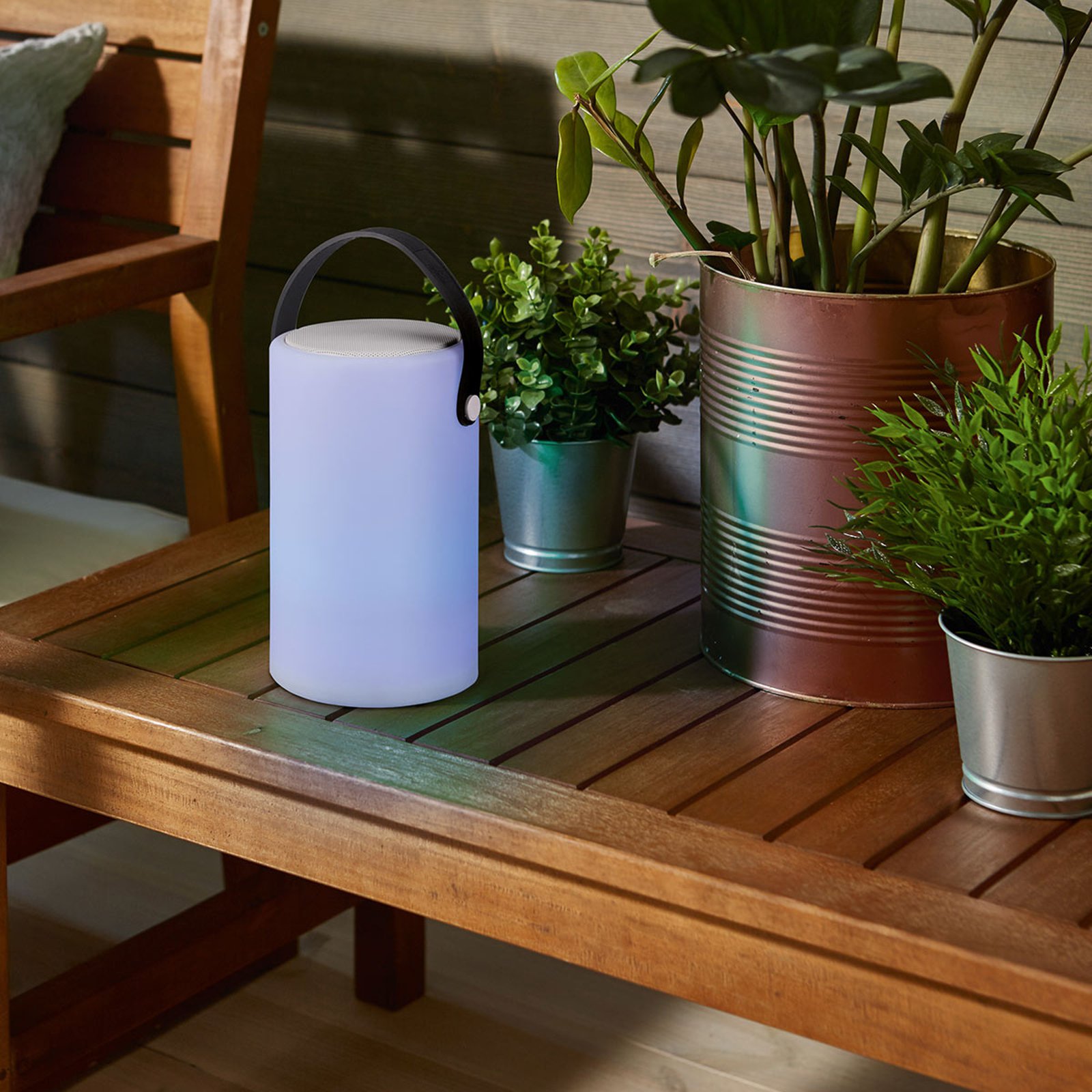 LED-bordlampe Bermuda med batteri og fjernkontroll