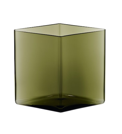 Ruutu vase 205x180 mm Grønn