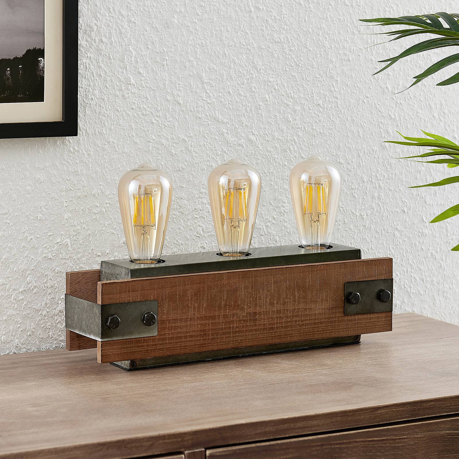 Lindby Nilaska bordlampe, 3 lyskilder